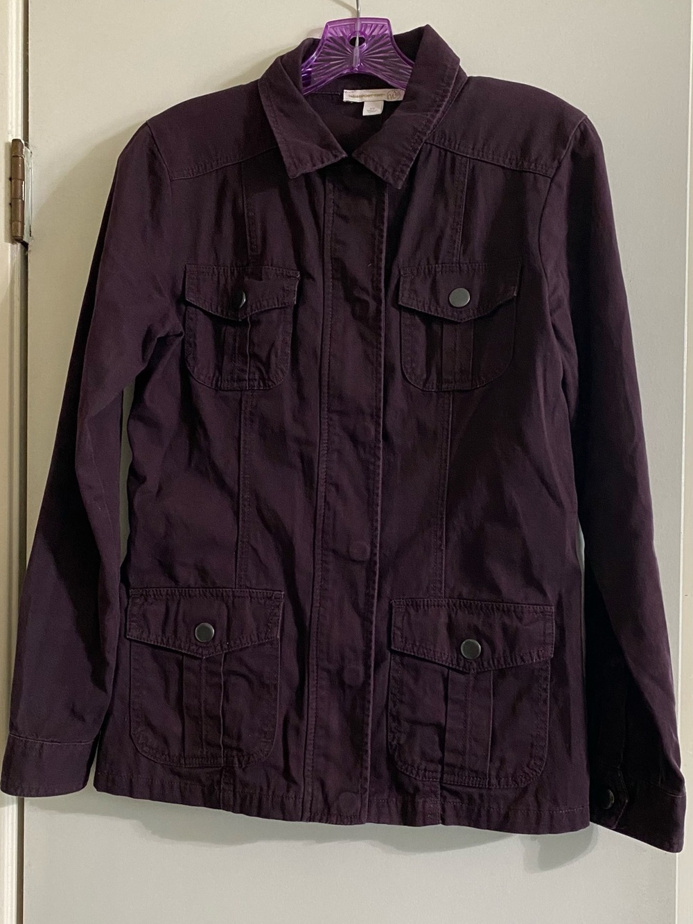 Westport Plum Utility Jacket with Front Pockets